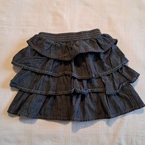 Gymboree girls size 5 4 ruffle chambray skirt